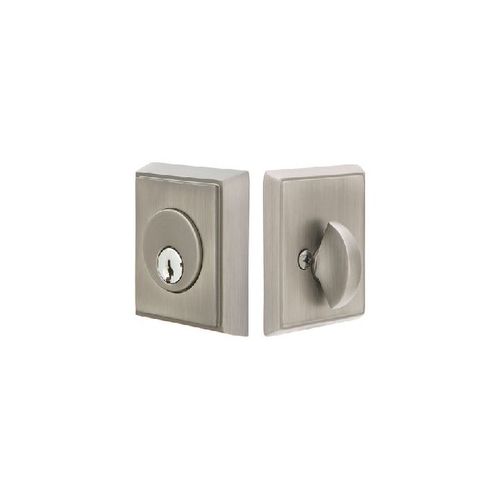 Rectangular Single Cylinder Deadbolt Antique Nickel Finish