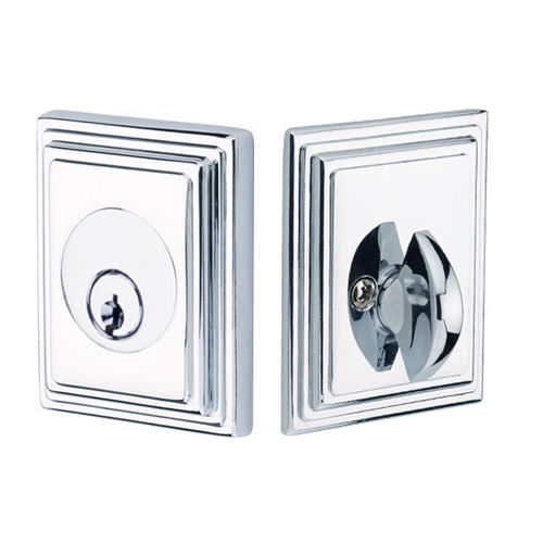 Wilshire Single Cylinder Deadbolt Bright Chrome Finish