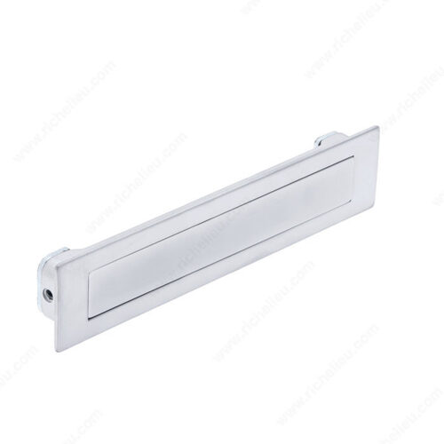 Modern Recessed Metal Pull - 7454 Matte Chrome