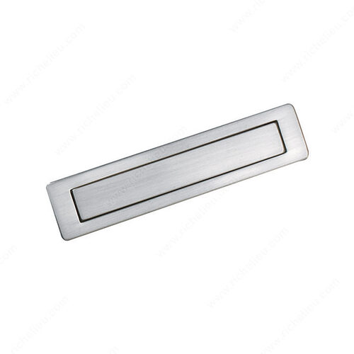 Modern Recessed Metal Pull - 7454 Brushed Nickel