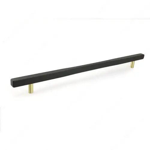 Modern Metal Pull - 7735 Matte Black / Satin Brass