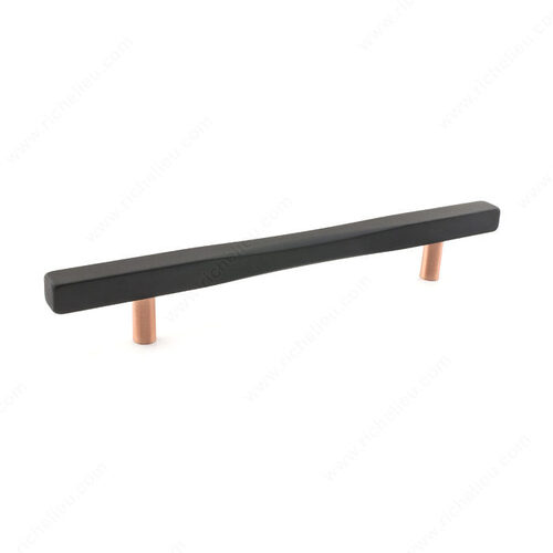 Modern Metal Pull - 7735 Matte Black / Coppertone