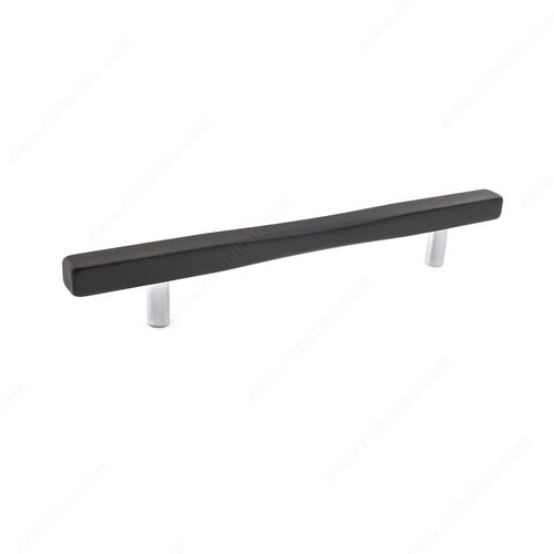 Modern Metal Pull - 7735 Matte Black / Chrome