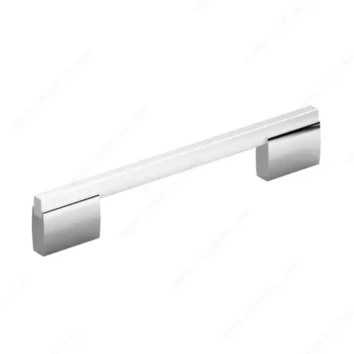 Modern Metal Pull - 7990 Chrome / White