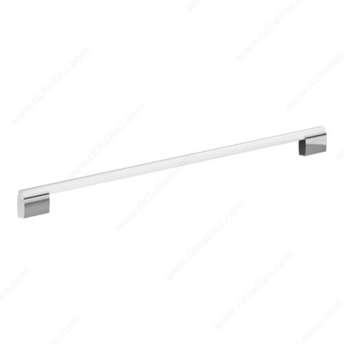 Modern Metal Pull - 7990 Chrome / White