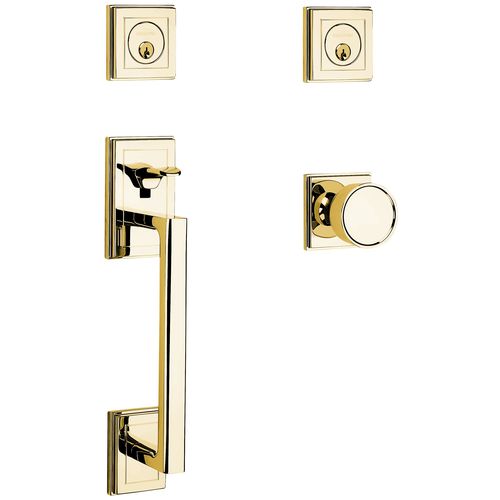 Hollywood Hills Sectional Tubular Double Cylinder Handleset Lifetime Brass Finish