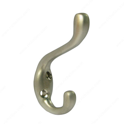 3-1/4 in Double Utility Hook - 877 Pewter