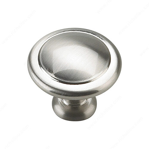 Traditional Metal Knob - 878N Brushed Nickel