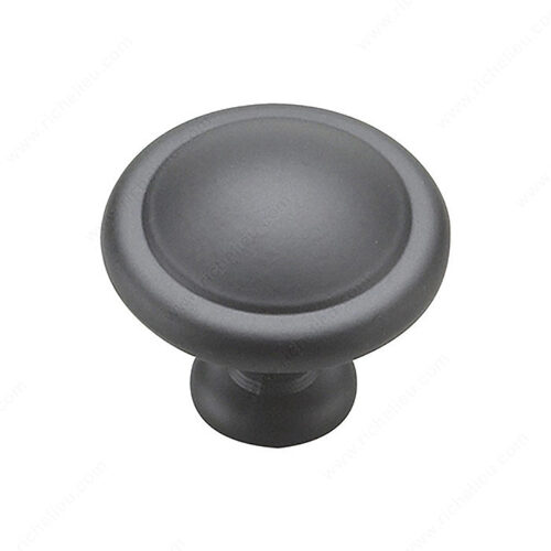 Traditional Metal Knob - 878N Matte Black