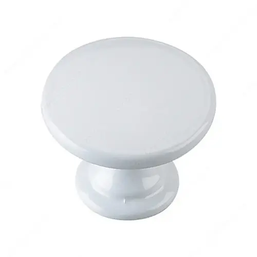 Traditional Metal Knob - 881W White