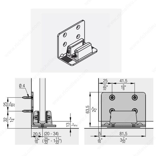 Wall Mount Adjustable Guide for Glass