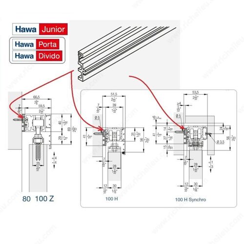 HAWA Wall Profile Spacer