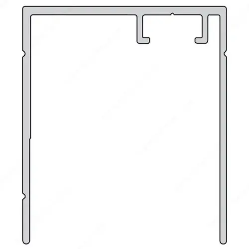 Upper Guide Track for Bridge 500 and Bridge 600 Satin Aluminum