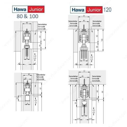 HAWA JUNIOR Removable Track Series