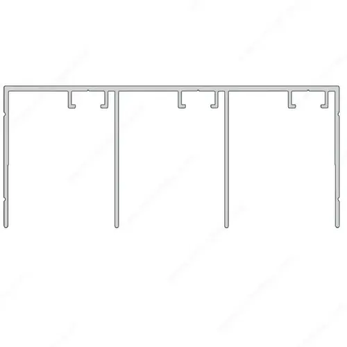 Upper Guide Track for Bridge 500 and Bridge 600 Satin Aluminum