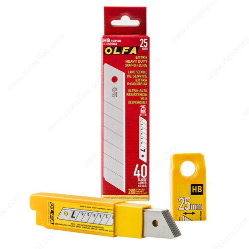 Olfa 901126905 OLFA Extra-Heavy-Duty Cutter H-1 Replacement Blades (25 mm)