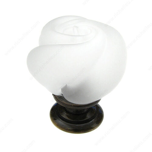 Traditional Murano Glass and Metal Knob - 9030