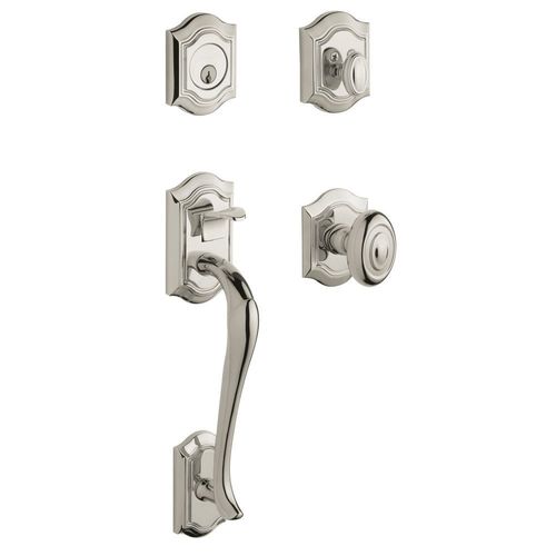 Bethpage Sectional Tubular Single Cylinder Handleset Lifetime Bright Nickel Finish