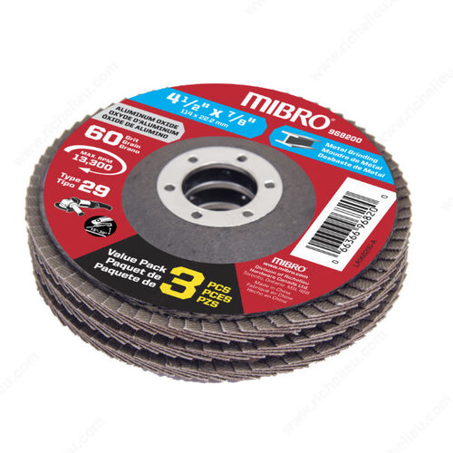 Metal Grinding Flap Disc Set - 3 Pieces