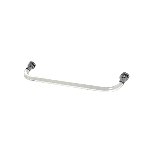 CRL CATB24BN 24" Acrylic Smooth Single-Sided Towel Bar with Brushed Nickel Rings