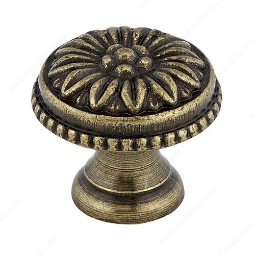 Traditional Brass Knob - 0433 Antique English