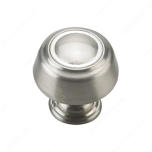 Traditional Metal Knob - 0875 Brushed Nickel