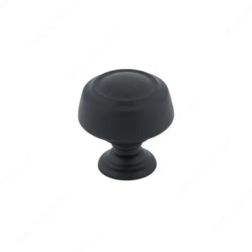 Traditional Metal Knob - 0875 Matte Black