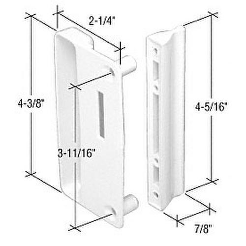 CRL A207 White Plastic Sliding Screen Door Pull with 311/16" Screw