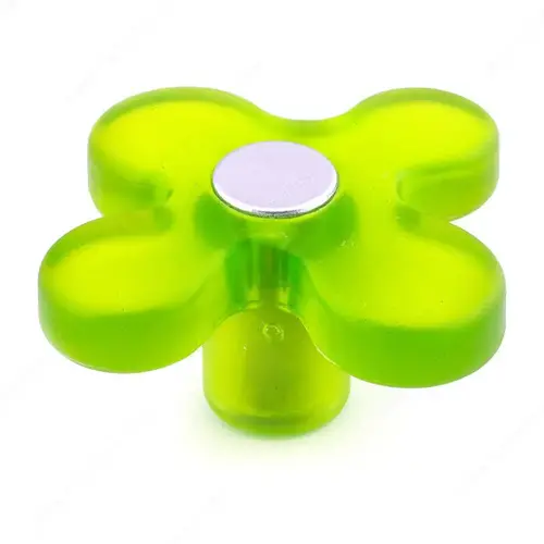 Eclectic Plastic Knob -1225 Frosted Green