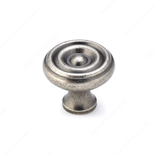 Traditional Brass Knob - 1430 Pewter