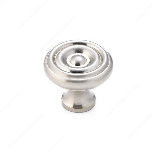 Traditional Brass Knob - 1430 Brushed Nickel