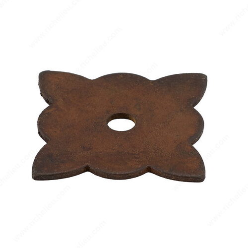 Traditional Forged Iron Rosette for Knob - 213 Rust