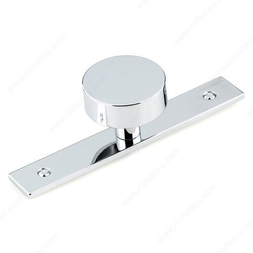 Modern Metal Wardrobe Knob and Backplate Chrome