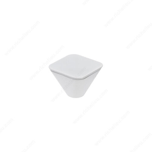 Modern Plastic Knob - 2347 White