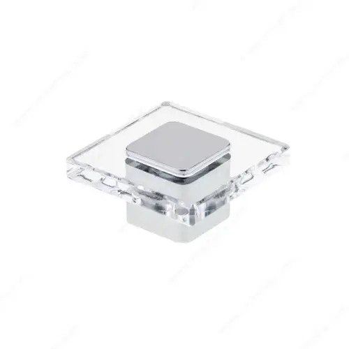 Modern Acrylic and Metal Knob - 3993