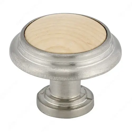 Traditional Metal and Wood Knob - 4201