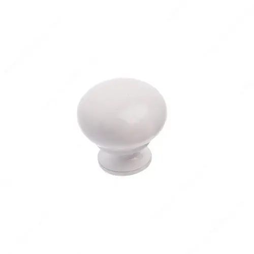 Traditional Brass Knob - 4923 White