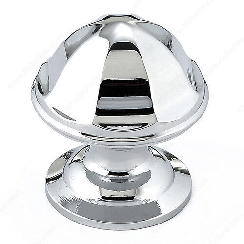 Modern Brass Knob - 501 Chrome