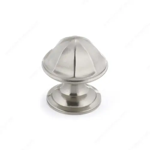 Modern Brass Knob - 501 Brushed Nickel