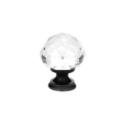 Diamond 1-1/4" Cabinet Knob Flat Black Finish