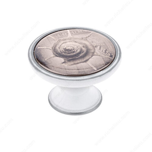 Metal and Plastic Knob - 5514 Shell 2