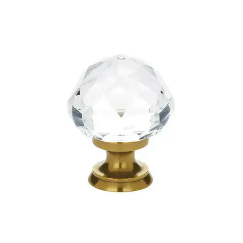 Diamond 1" Cabinet Knob French Antique Brass Finish