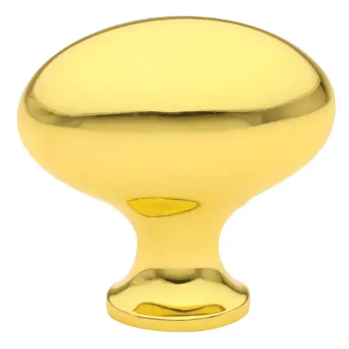 Egg 1-1/4" Cabinet Knob Bright Brass Finish