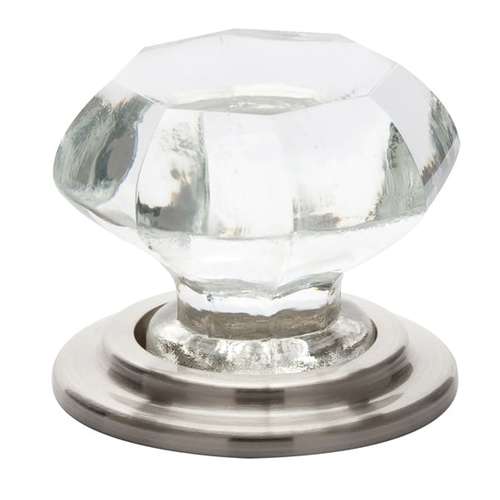 Old Town Clear 1-3/4" Cabinet Knob Satin Nickel Finish