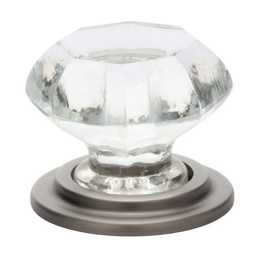 Old Town Clear 1-3/4" Cabinet Knob Antique Nickel Finish