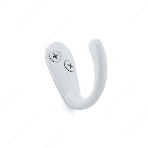 1-1/2 in Single Utility Hook - 6506 White