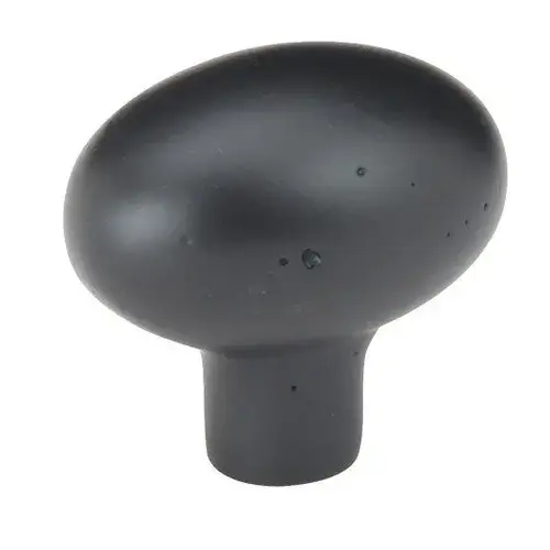 Bronze Egg 1" Cabinet Knob Flat Black Finish