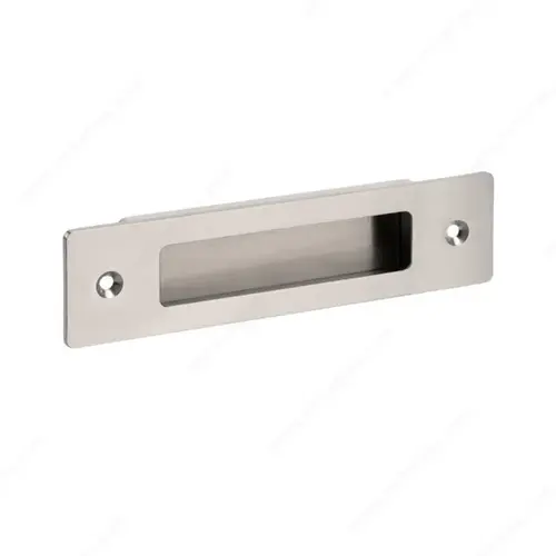 Modern Recessed Metal Pull - 7055 Brushed Nickel