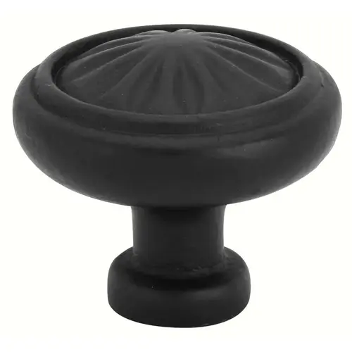 Tuscany Round 1-1/4" Cabinet Knob Flat Black Finish