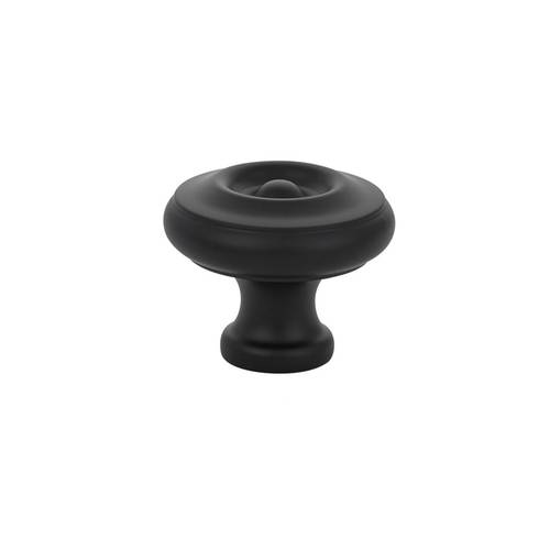 Waverly 1-1/4" Cabinet Knob Flat Black Finish